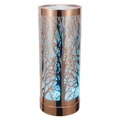 Colour-Changing-Wax-Burner-Rose-Gold-Tree-used-with-wax-melts-and-aroma-oil